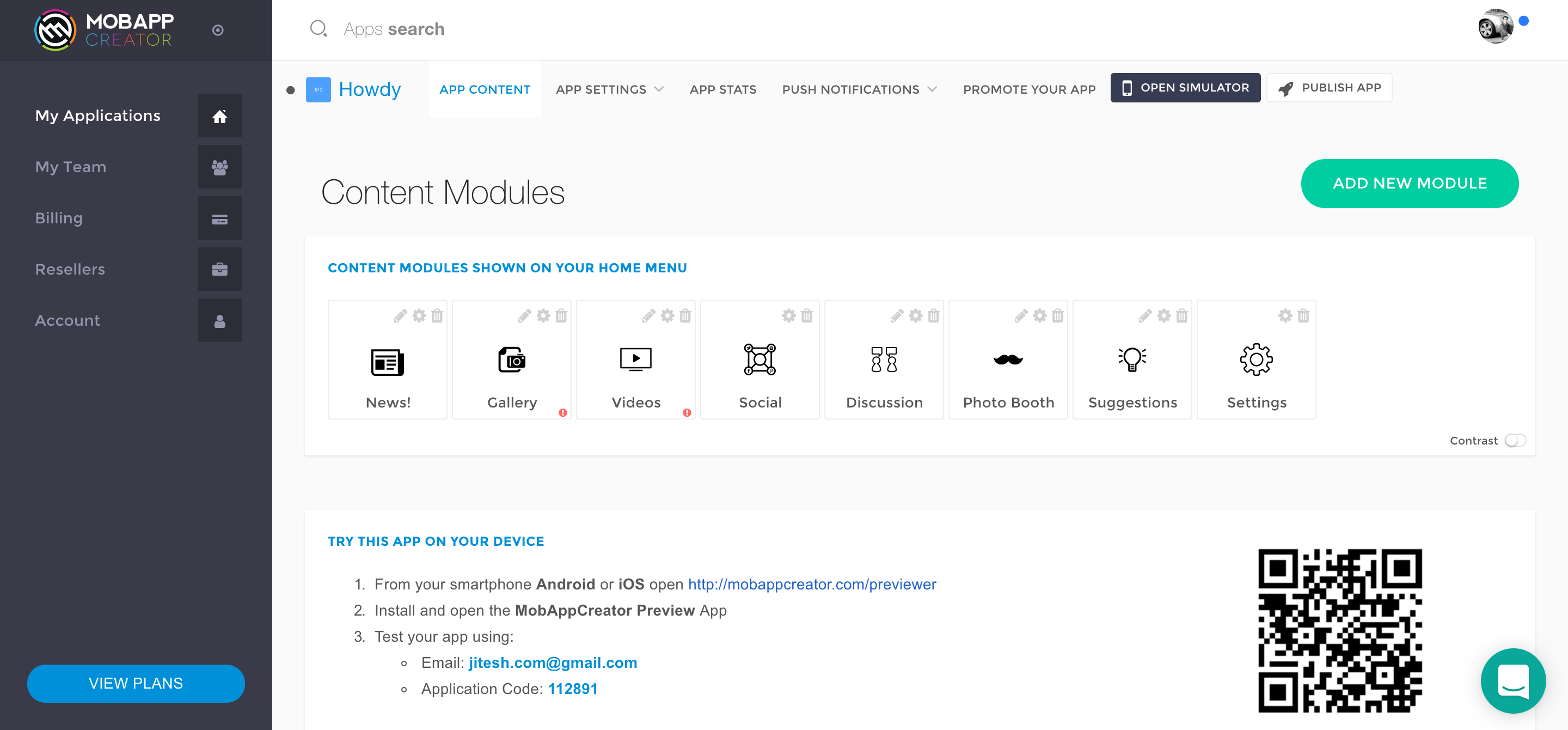 Mobappcreator gallery image