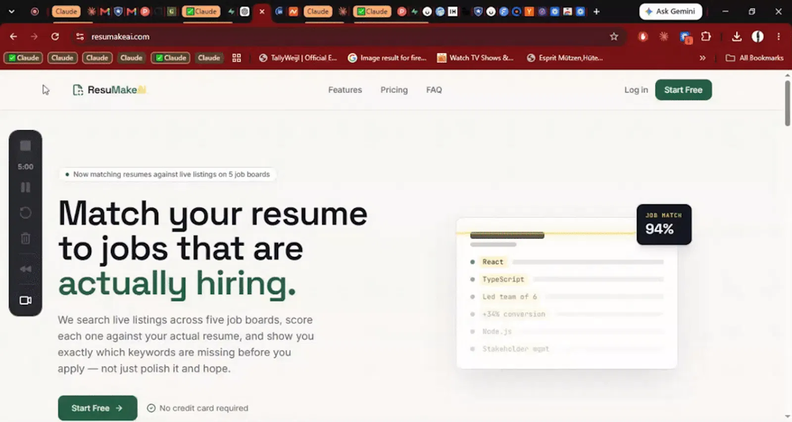 ResuMakeAi screenshot 1 (video preview)