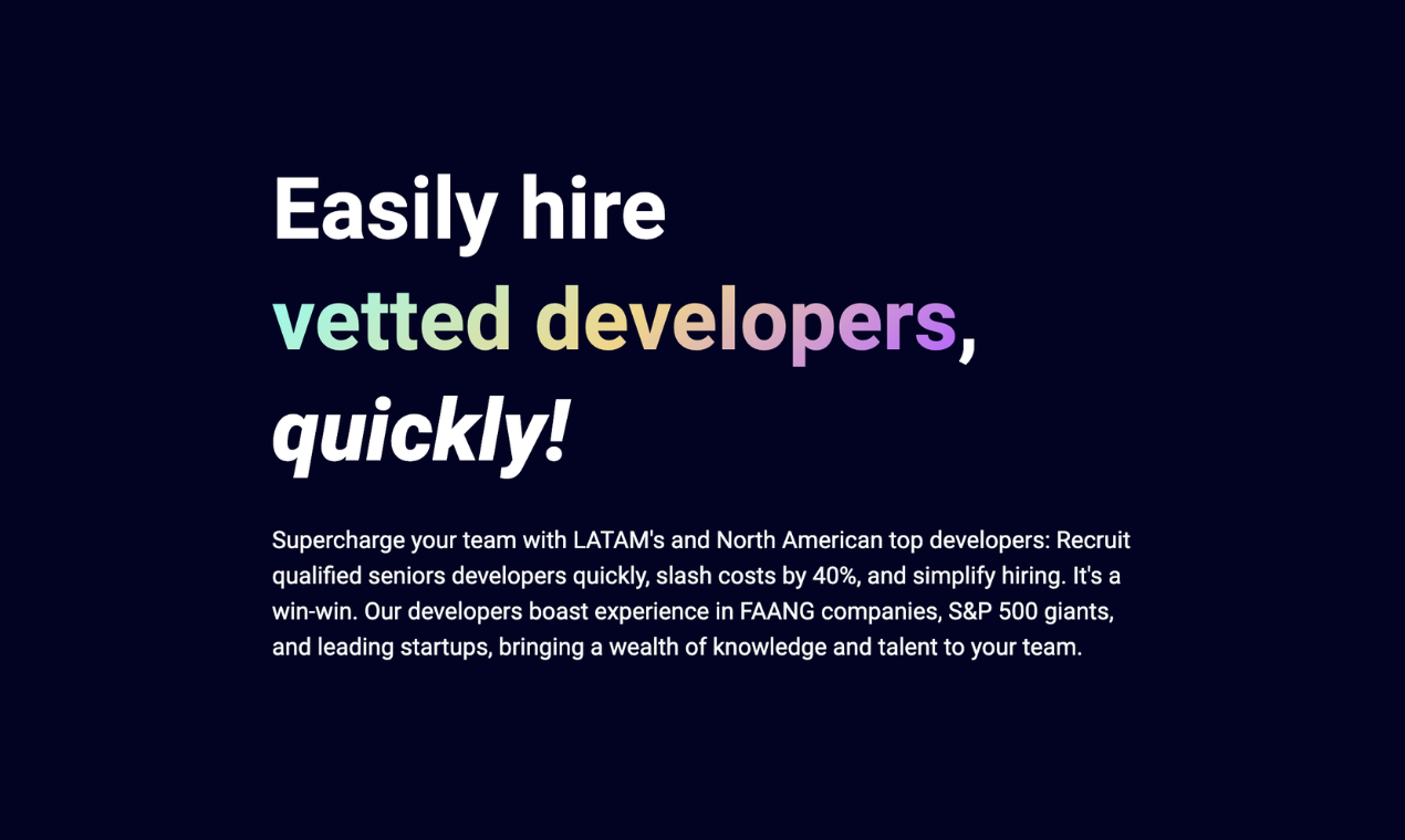 startuptile DevFast-Easily hire vetted developers quickly