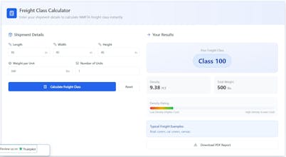 Freight Class Calculator gallery image