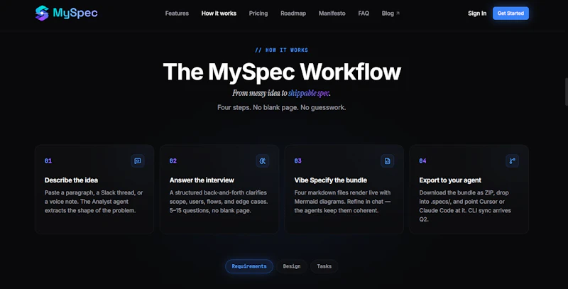 MySpec screenshot 3