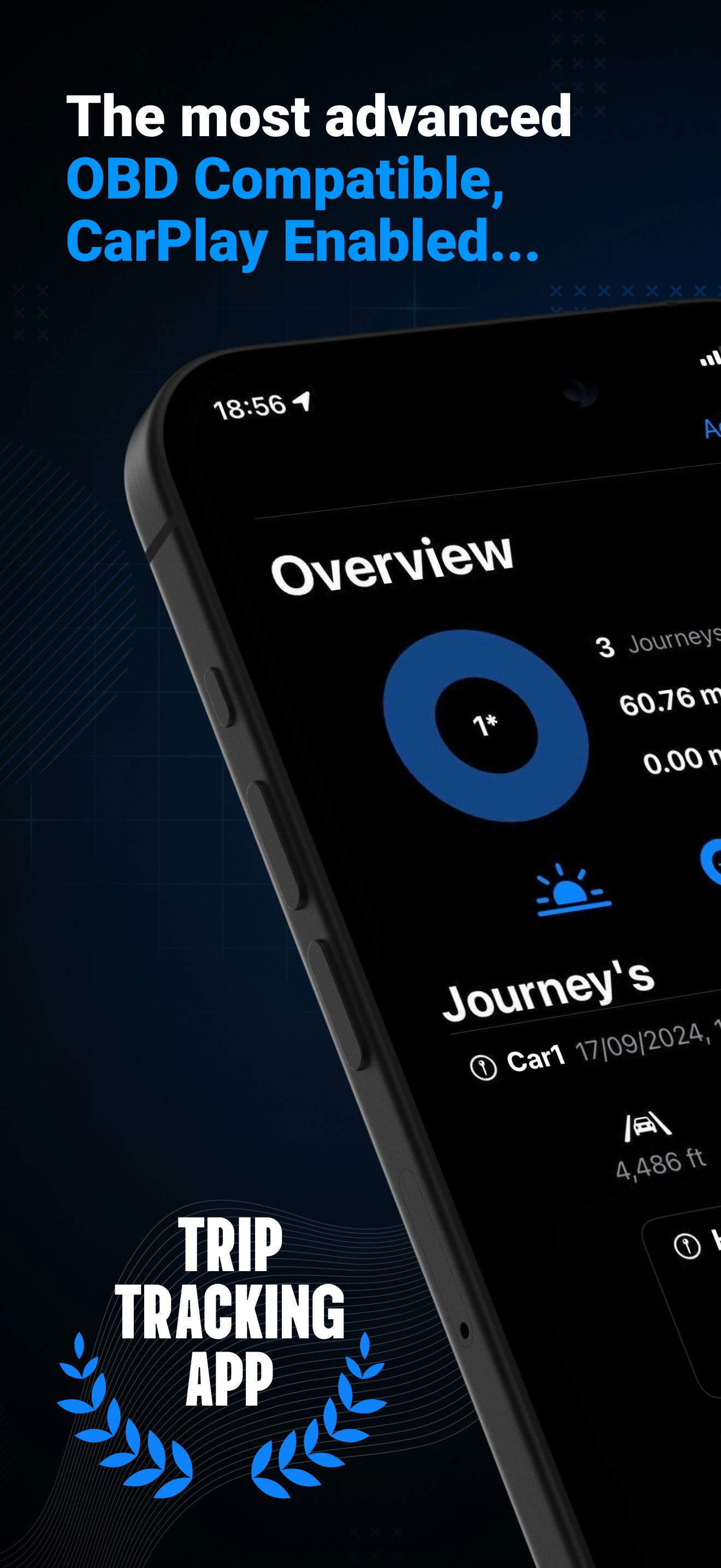 startuptile Journey-A CarPlay enabled OBD compatible road trip tracker