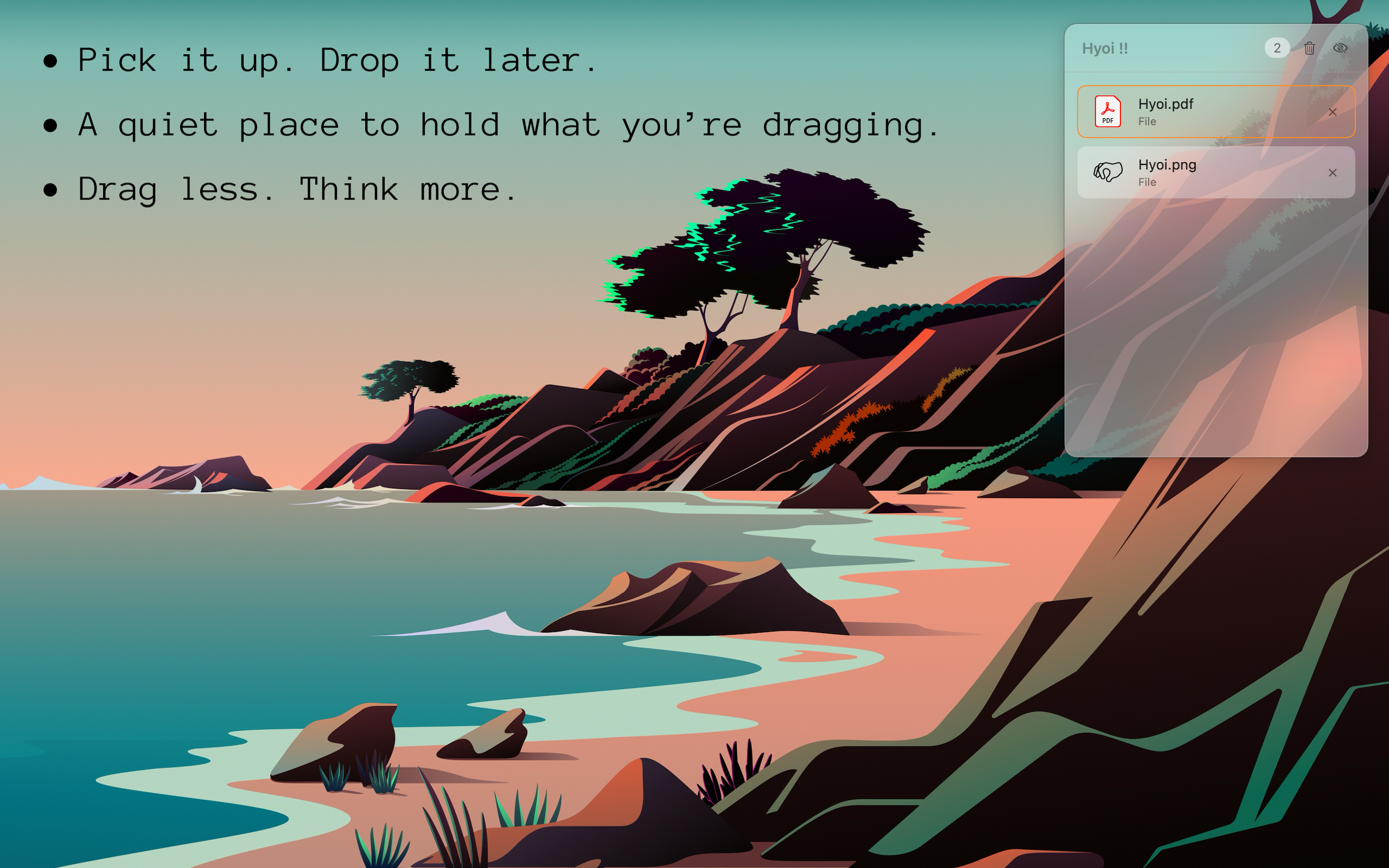 Hyoi - Screenshot 2 showing product features and functionality