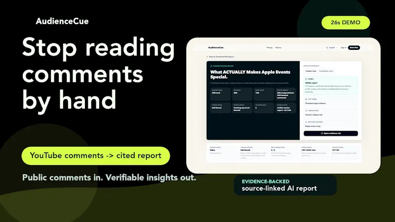 AudienceCue screenshot 1 (video preview)