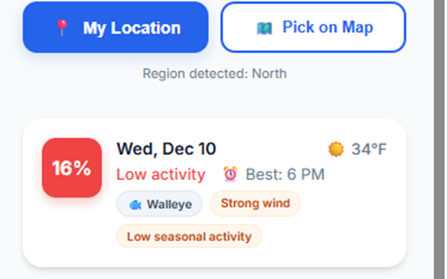 Fish Radar - Screenshot 2 showing product features and functionality