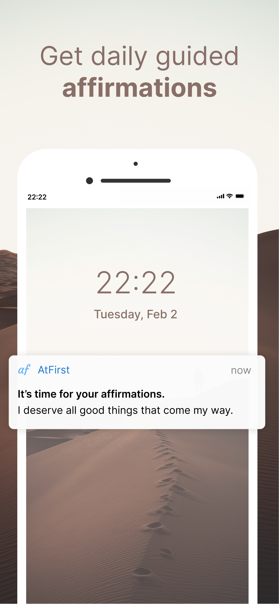 Mídia 4 de Inicialmente - AI Afirmações diárias guiadas por voz para ajudá-lo a se sentir mais feliz