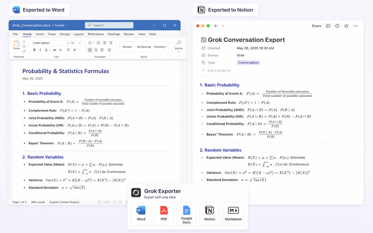 Chat Exporter for Grok gallery image