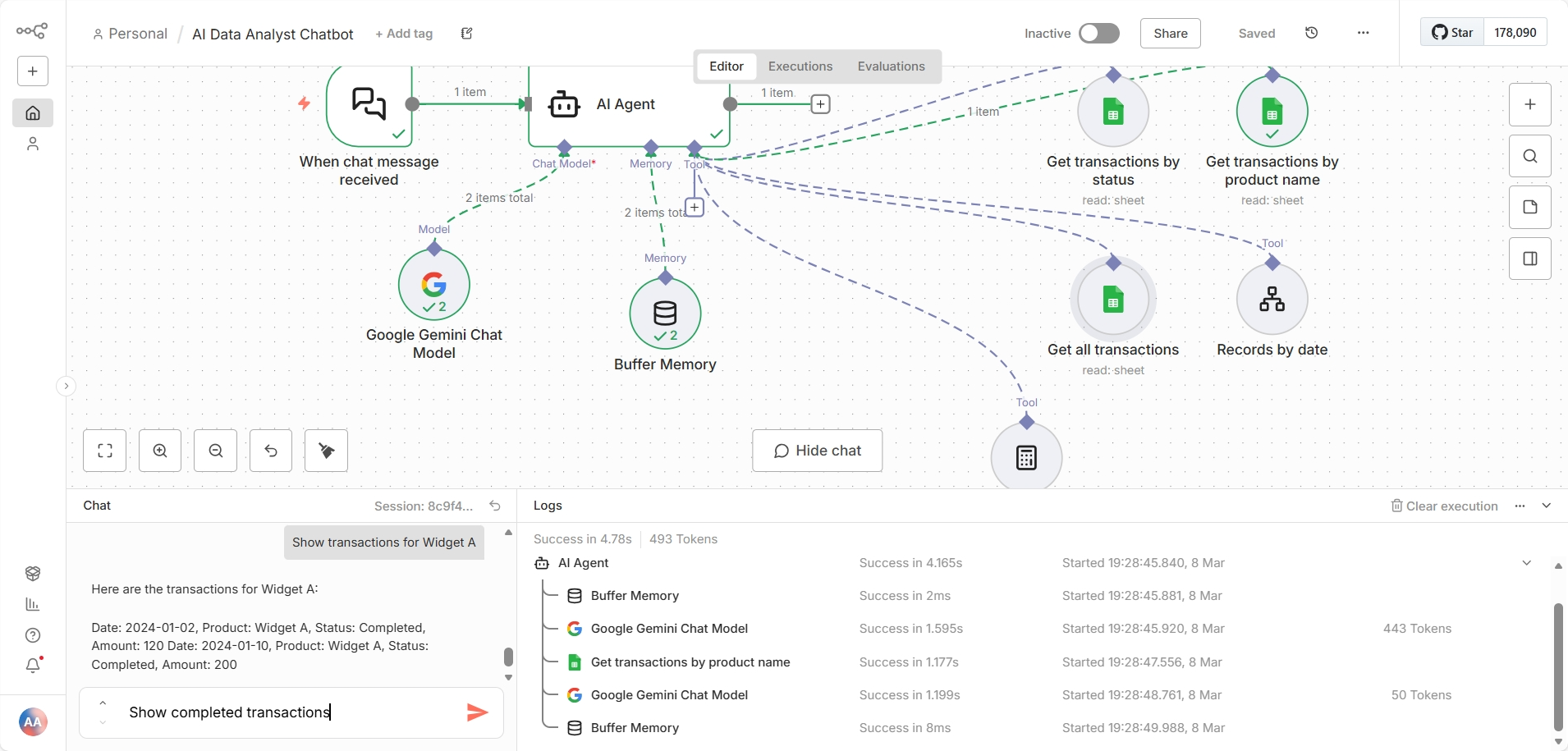 AI Data Analyst Chatbot - Screenshot 4 showing product features and functionality
