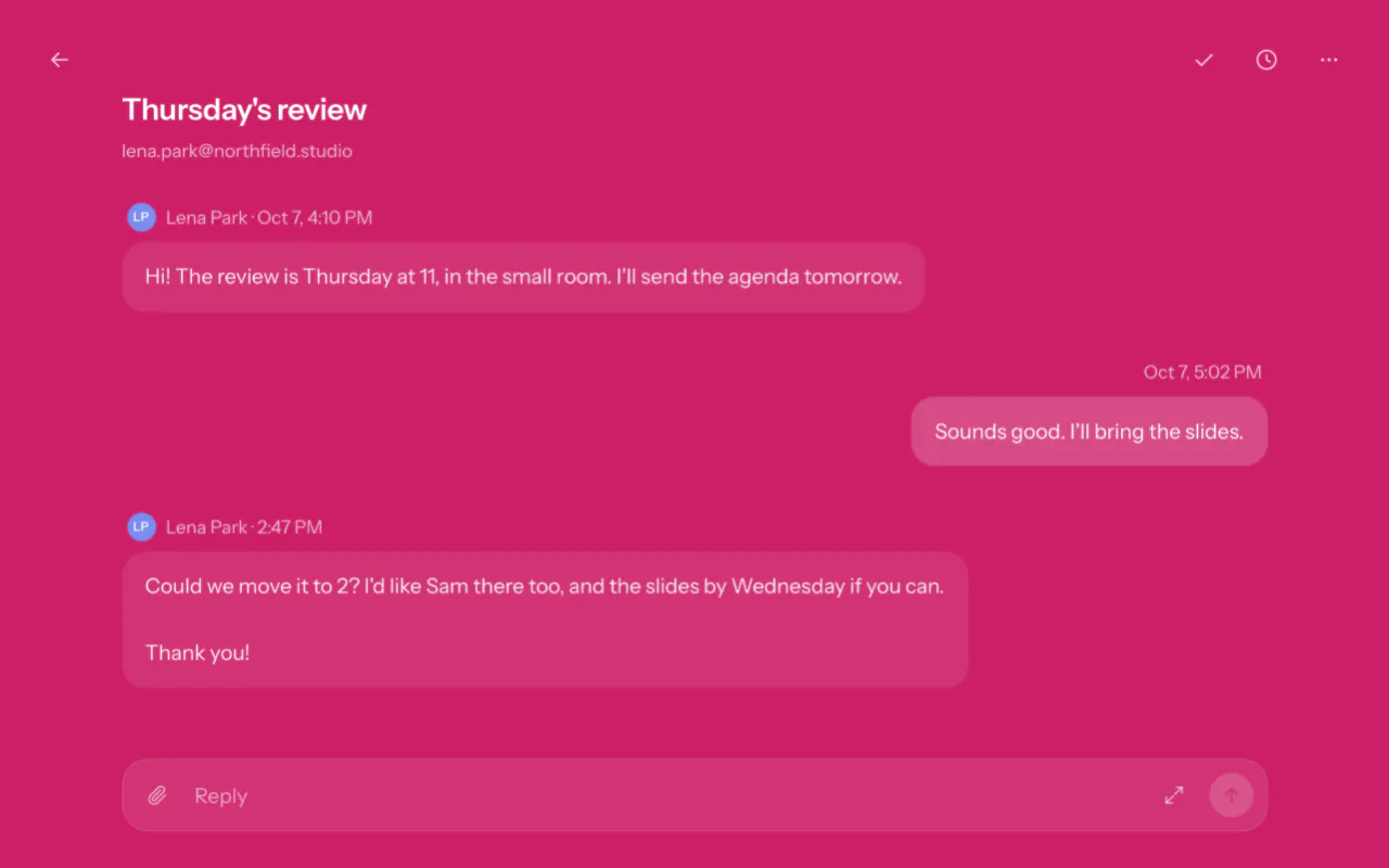 Umbra Mail screenshot 1
