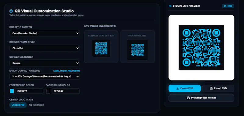 OmniCore qr and barcode scanner/generate screenshot 1