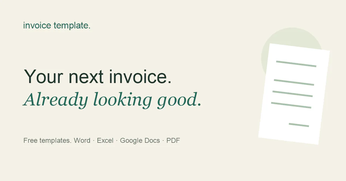 Invoice Template Word, Excel, PDF Editor gallery image