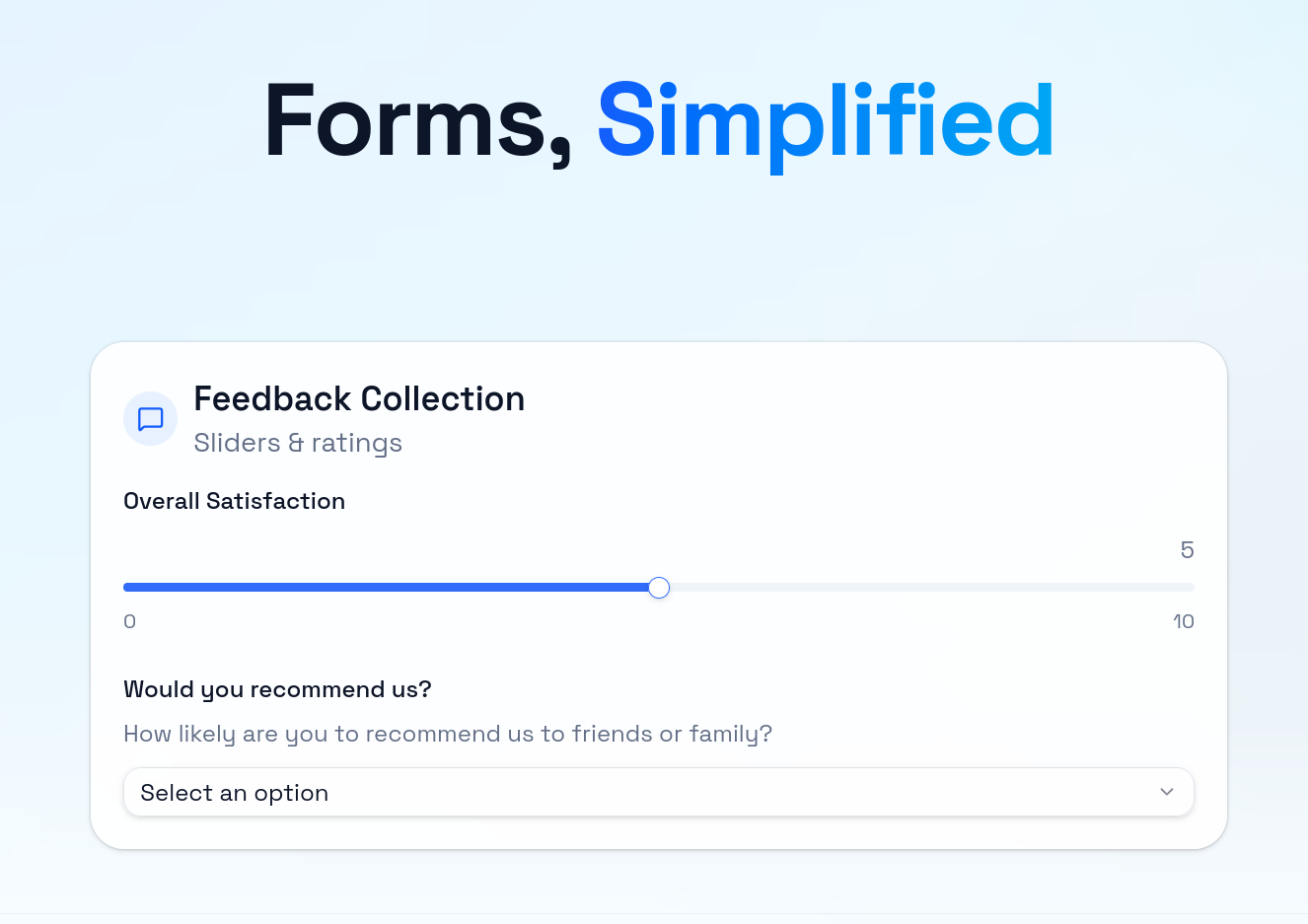 Fragno Forms - Main product screenshot demonstrating key features and user interface