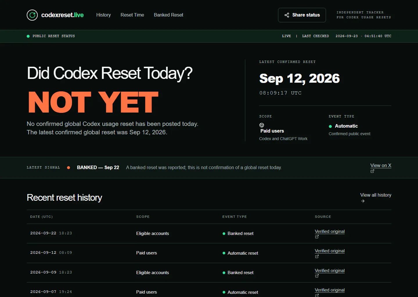 Codex Reset Live gallery image
