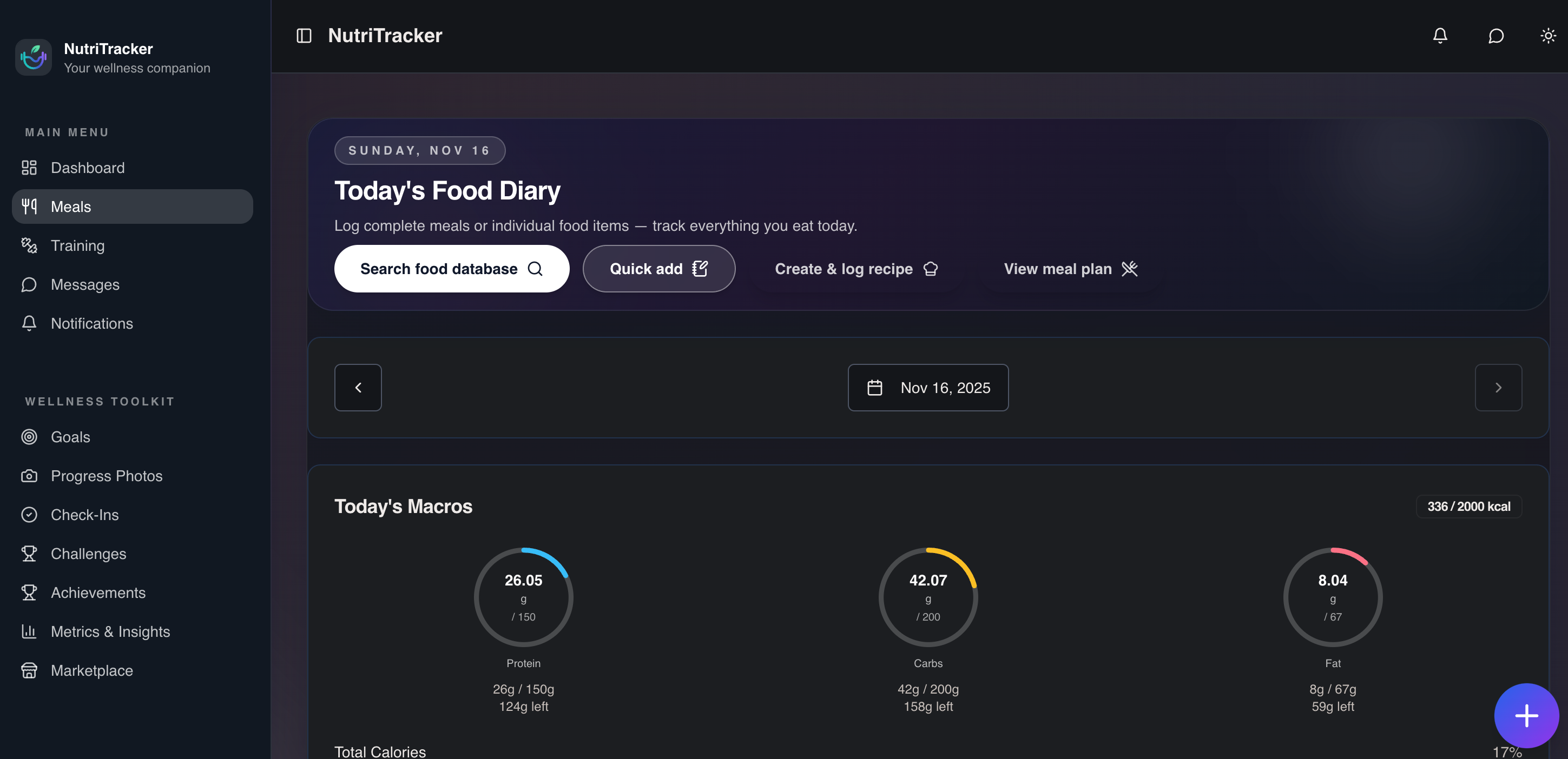NutriTracker gallery image
