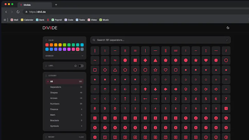 Diviide screenshot 2