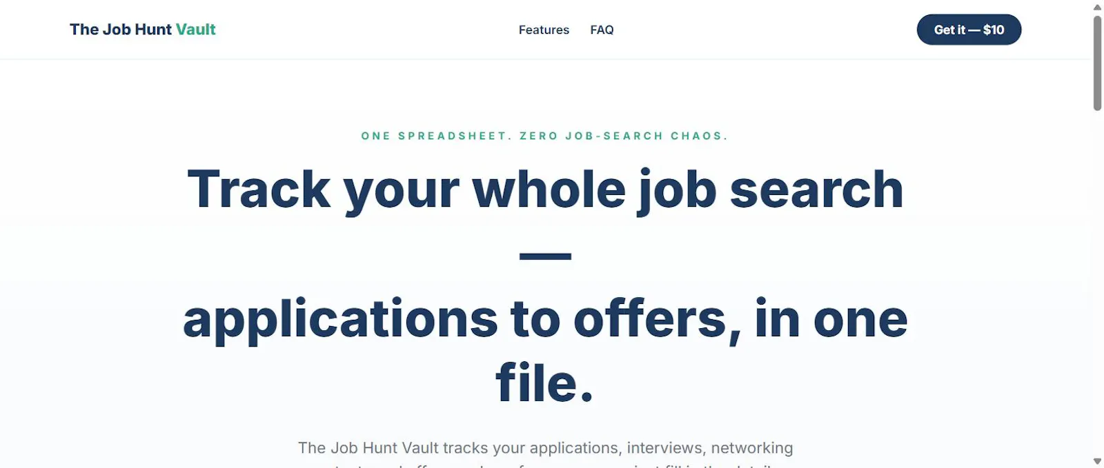 The Job Hunt Vault screenshot 1
