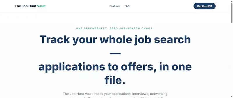 The Job Hunt Vault screenshot 1