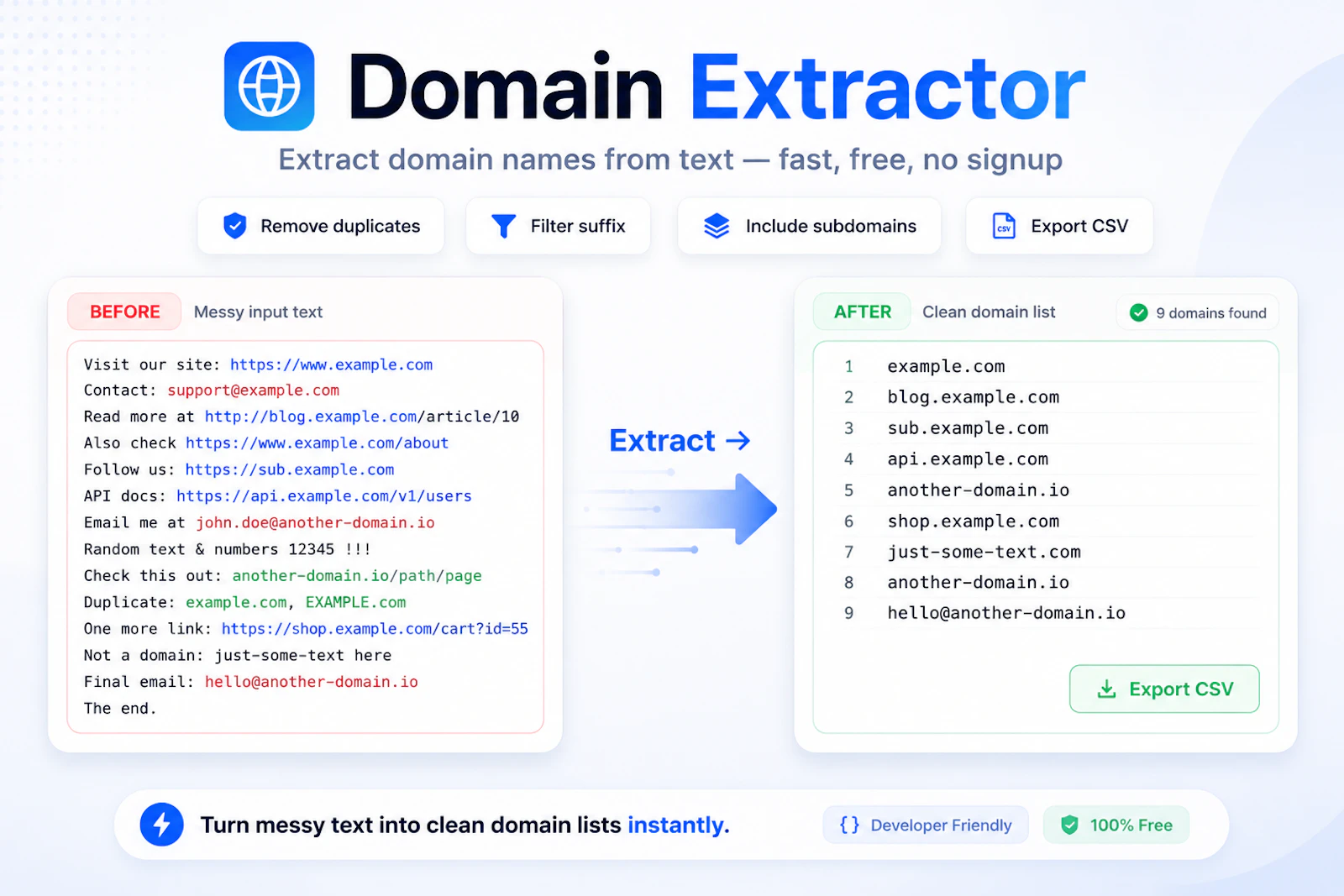 Domain Extractor screenshot 3