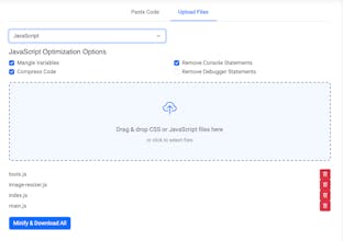 CSS & JavaScript Minifier Tool gallery image