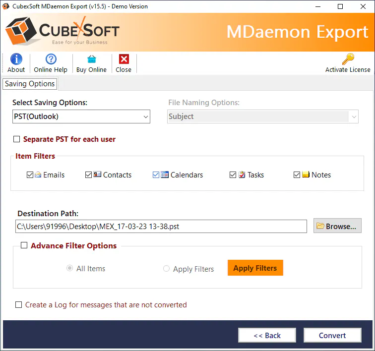 CubexSoft MDaemon Converter gallery image