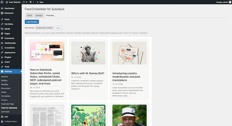 Feed Embedder for Substack screenshot 2