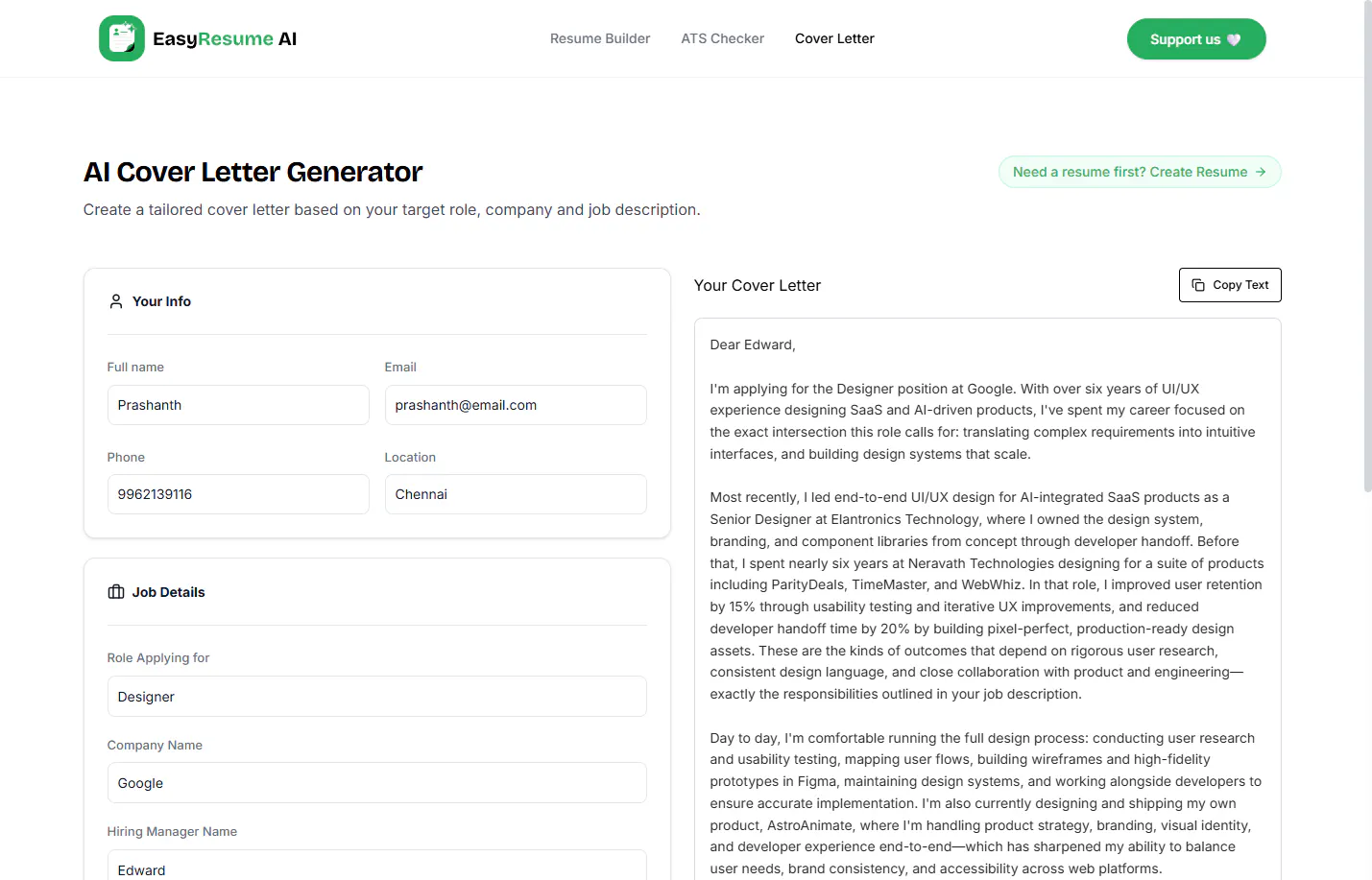 EasyResume AI gallery image
