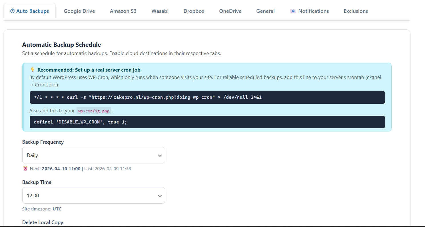 WP BACKUP NOTA gallery image