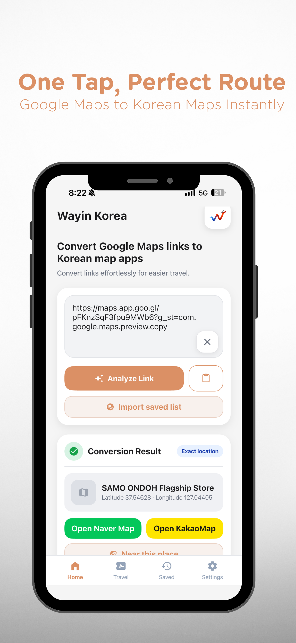Wayin Korea - Link Converter - Main product screenshot demonstrating key features and user interface
