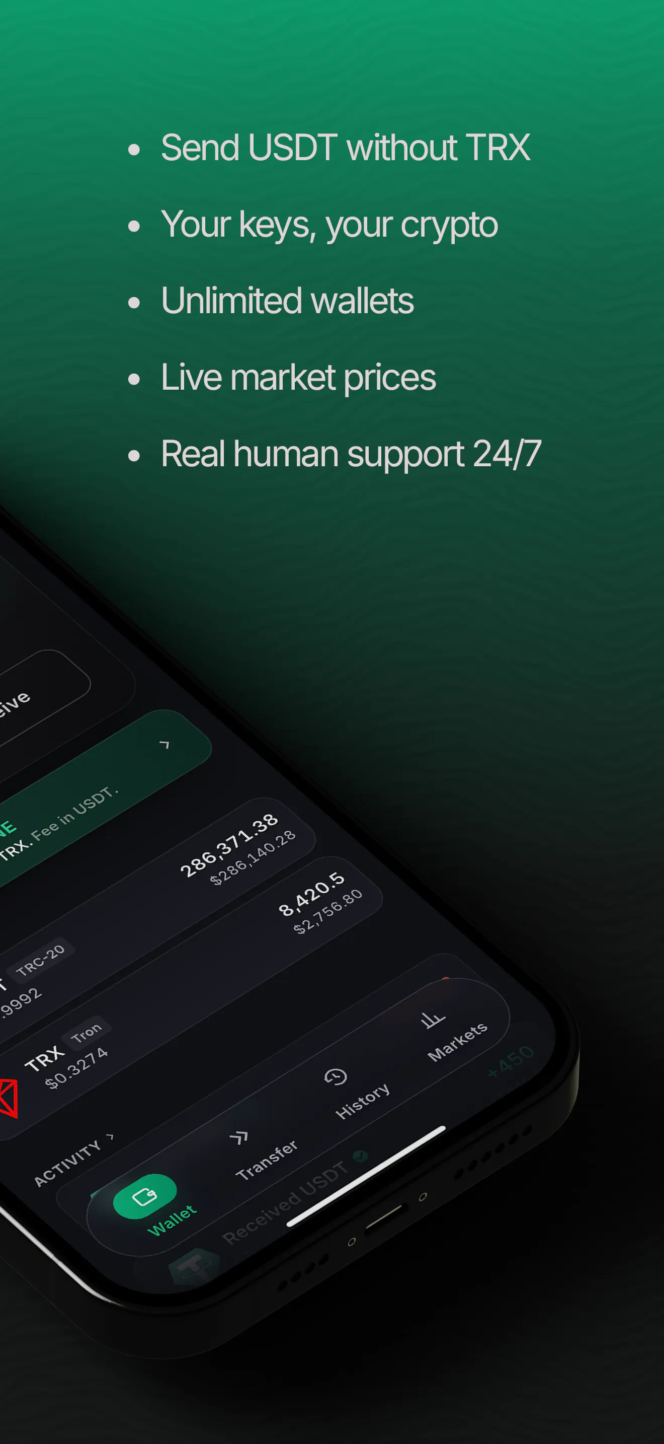 ONIQ: Crypto & USDT wallet gallery image
