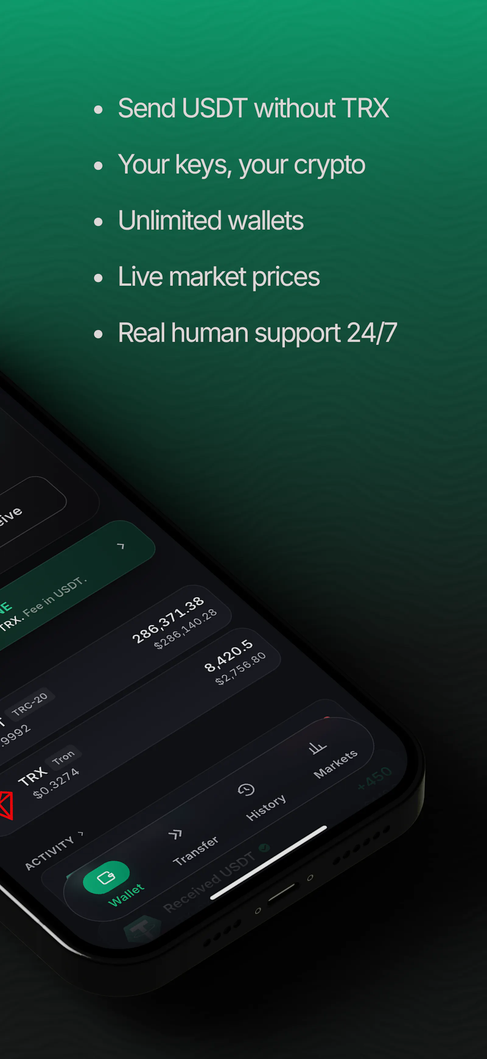 ONIQ: Crypto & USDT wallet screenshot 2
