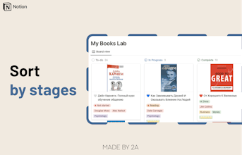 Books Reading Tracker Notion Template gallery image