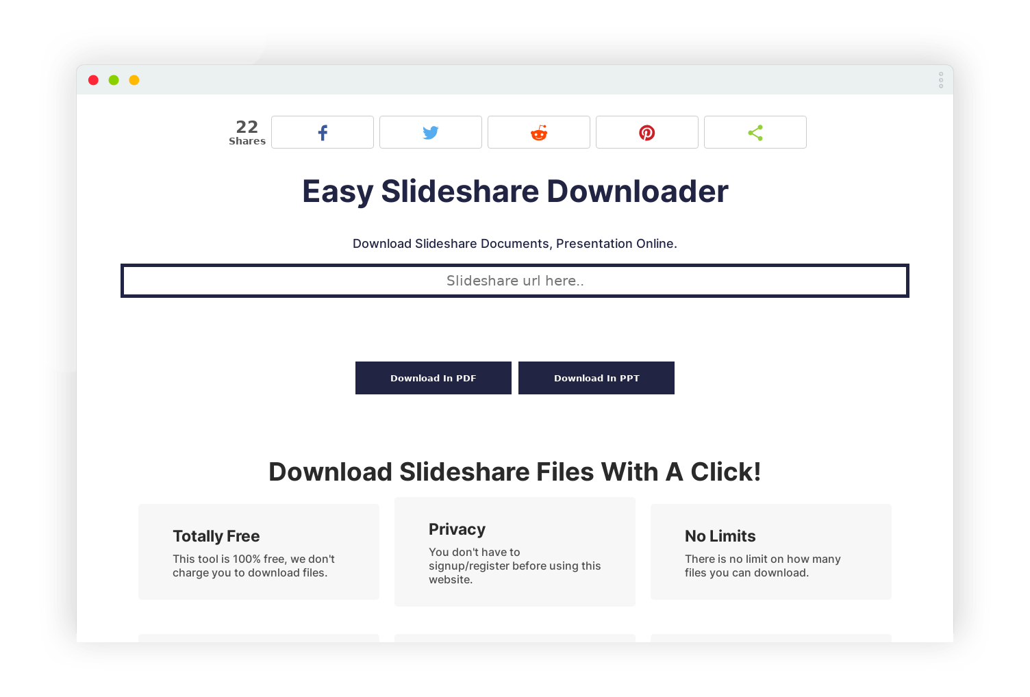 Gemakkelijke Slideshare -downloader media 1
