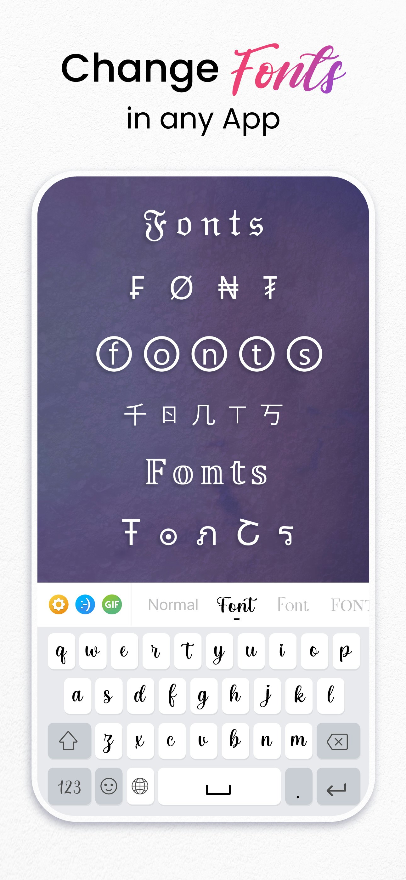 Fonts for iPhone - KBoard - Keyboard font style for IG media 1