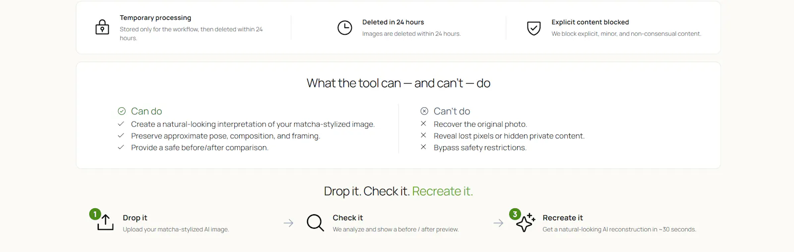 Matcha Filter Remover screenshot 3