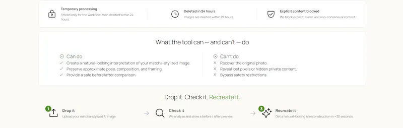 Matcha Filter Remover screenshot 3