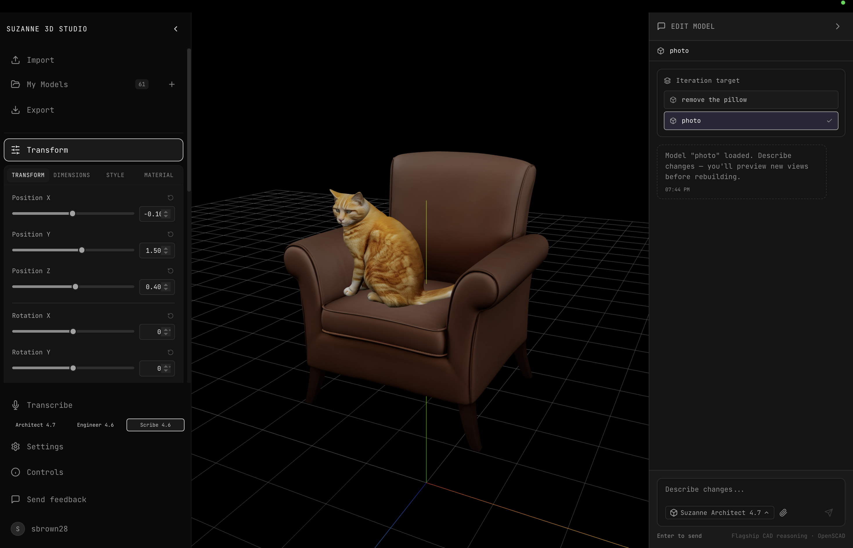 Suzanne 3D gallery image