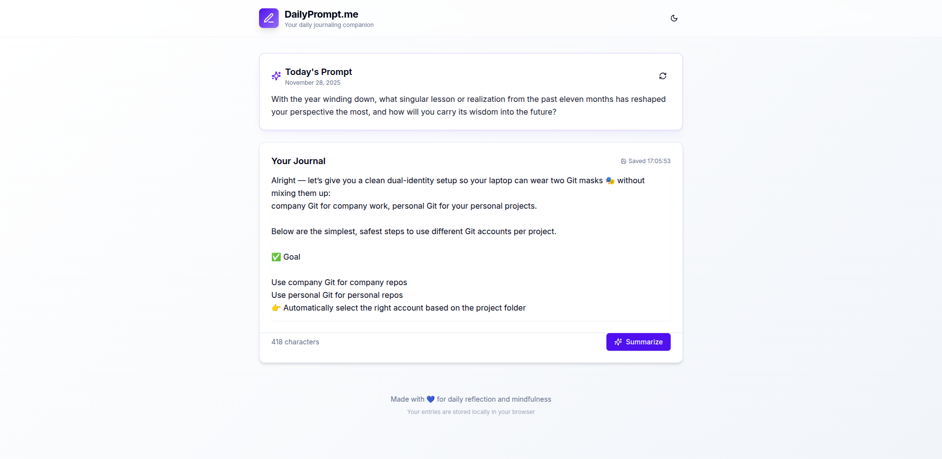 DailyPrompt — AI Journaling Prompts gallery image