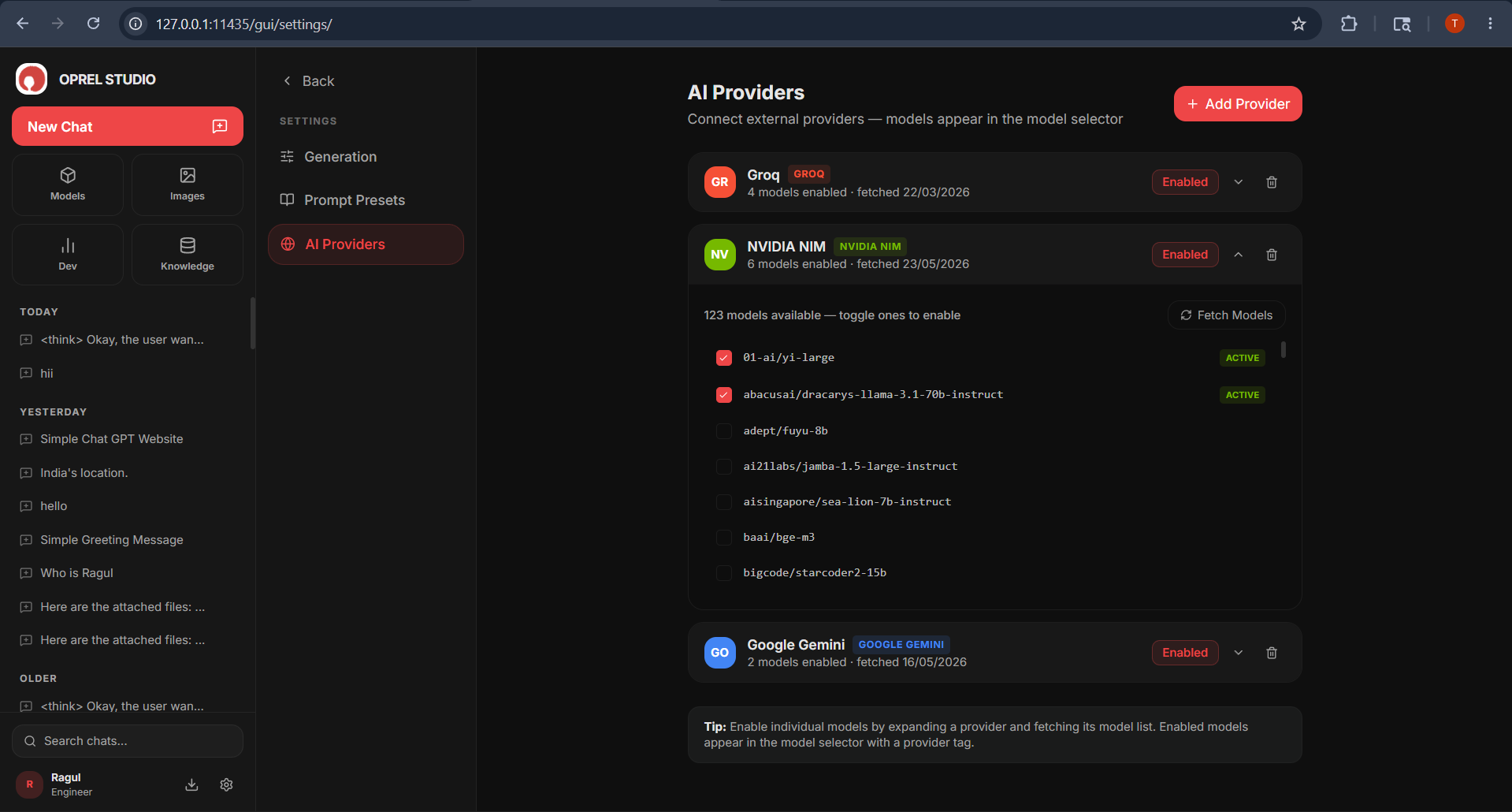 Oprel  v0.6.0 gallery image