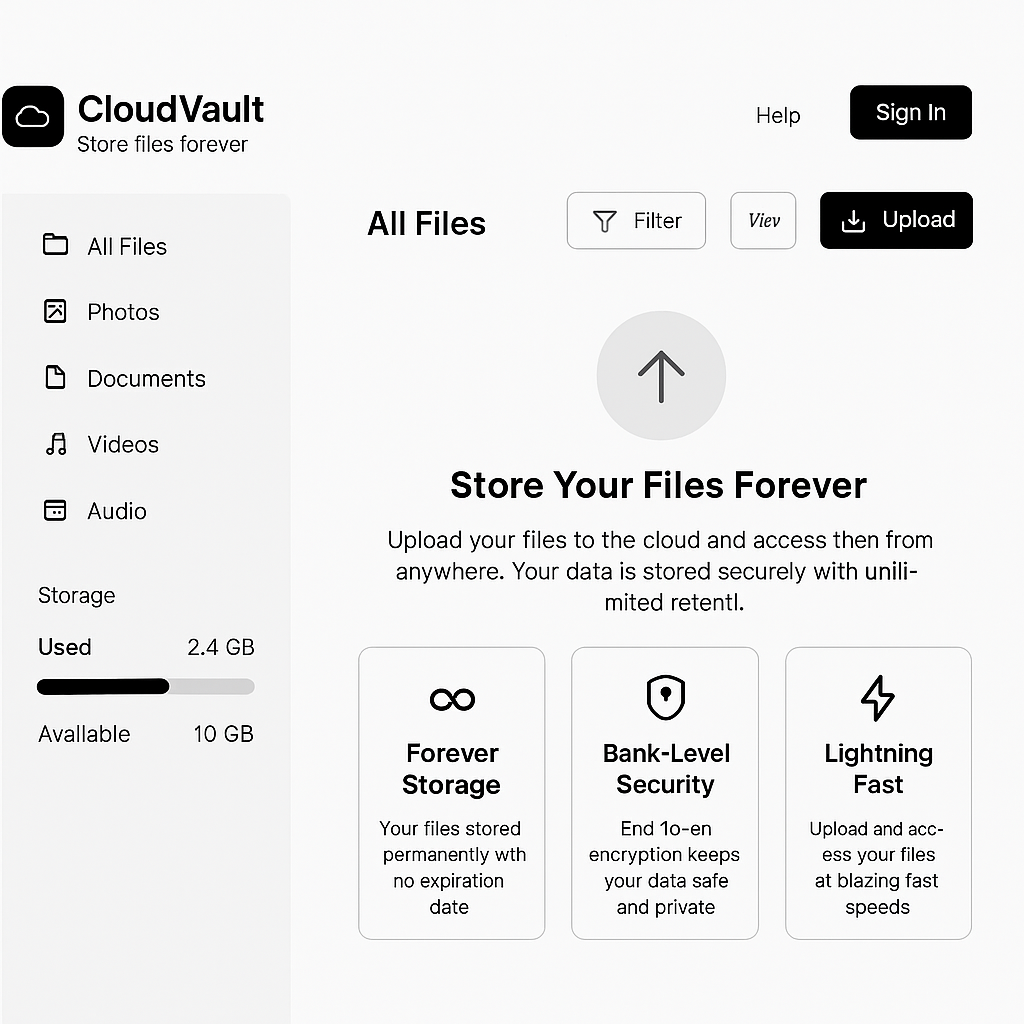 CloudValt - 安全なストレージを提供するプライベートストレージサイトメディア1