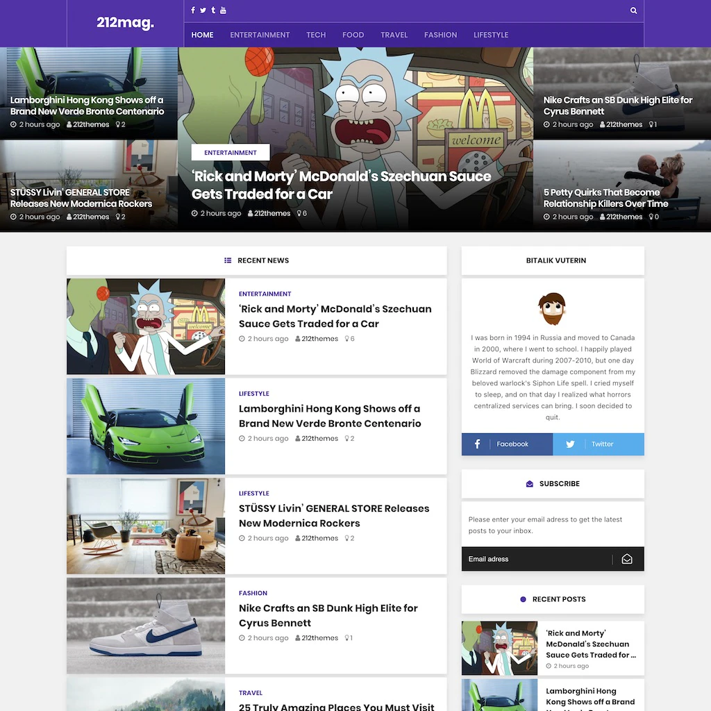 212mag Wordpress Theme