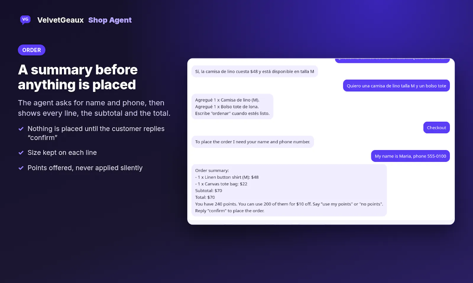 VelvetGeaux Shop Agent screenshot 6