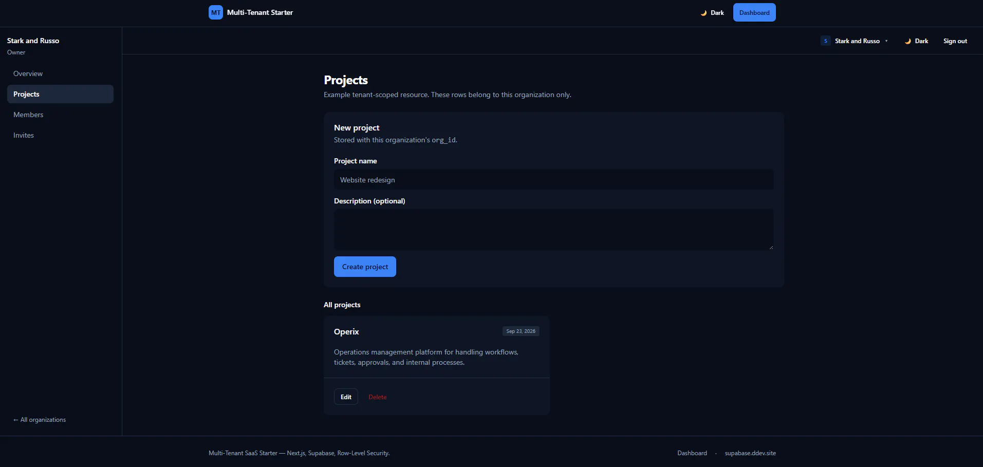  Supabase Multi-Tenant SaaS Next.js  gallery image