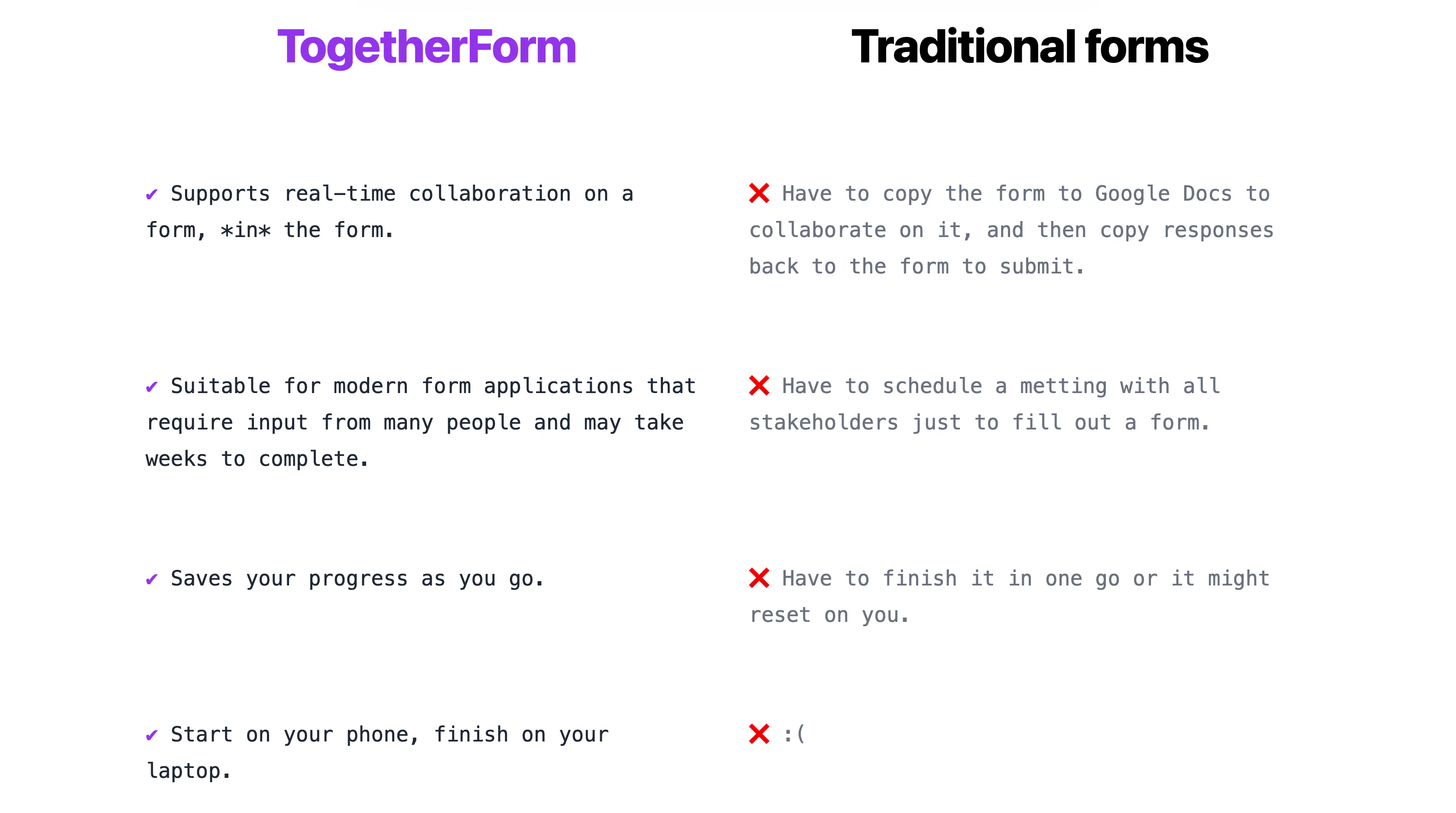 TogetherForm gallery image