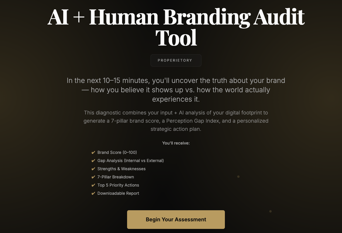 AI + Human Brand Audit - SMGH Consulting - Screenshot 5 showing product features and functionality