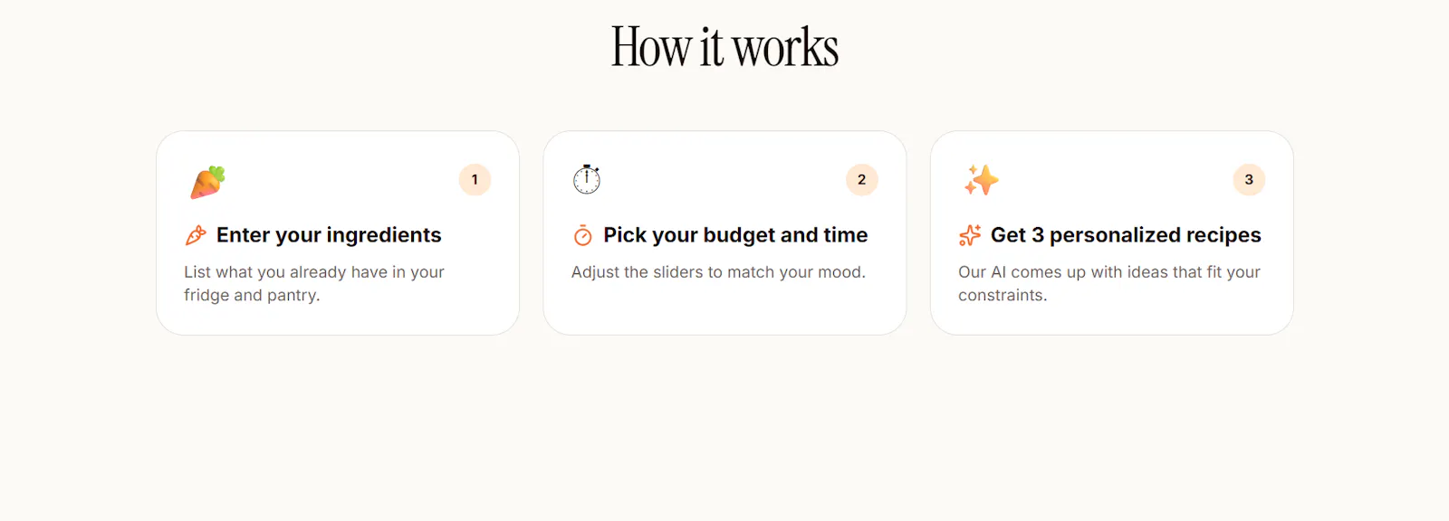 Dîner15' — AI Recipe Finder screenshot 3