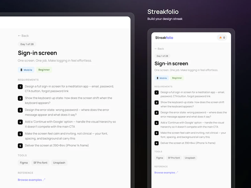 Streakfolio screenshot 2