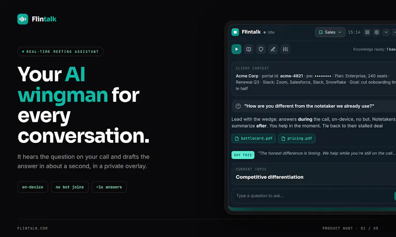 Flintalk screenshot 1
