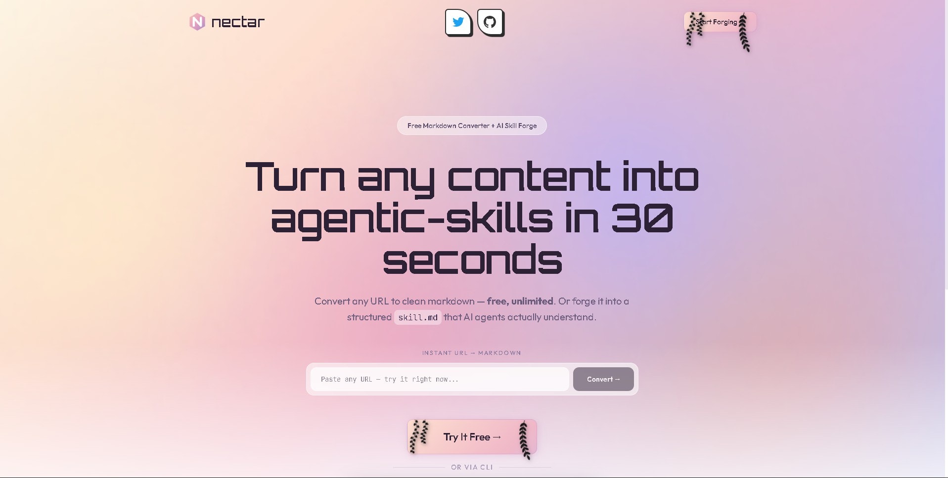 Nectar - Main product screenshot demonstrating key features and user interface