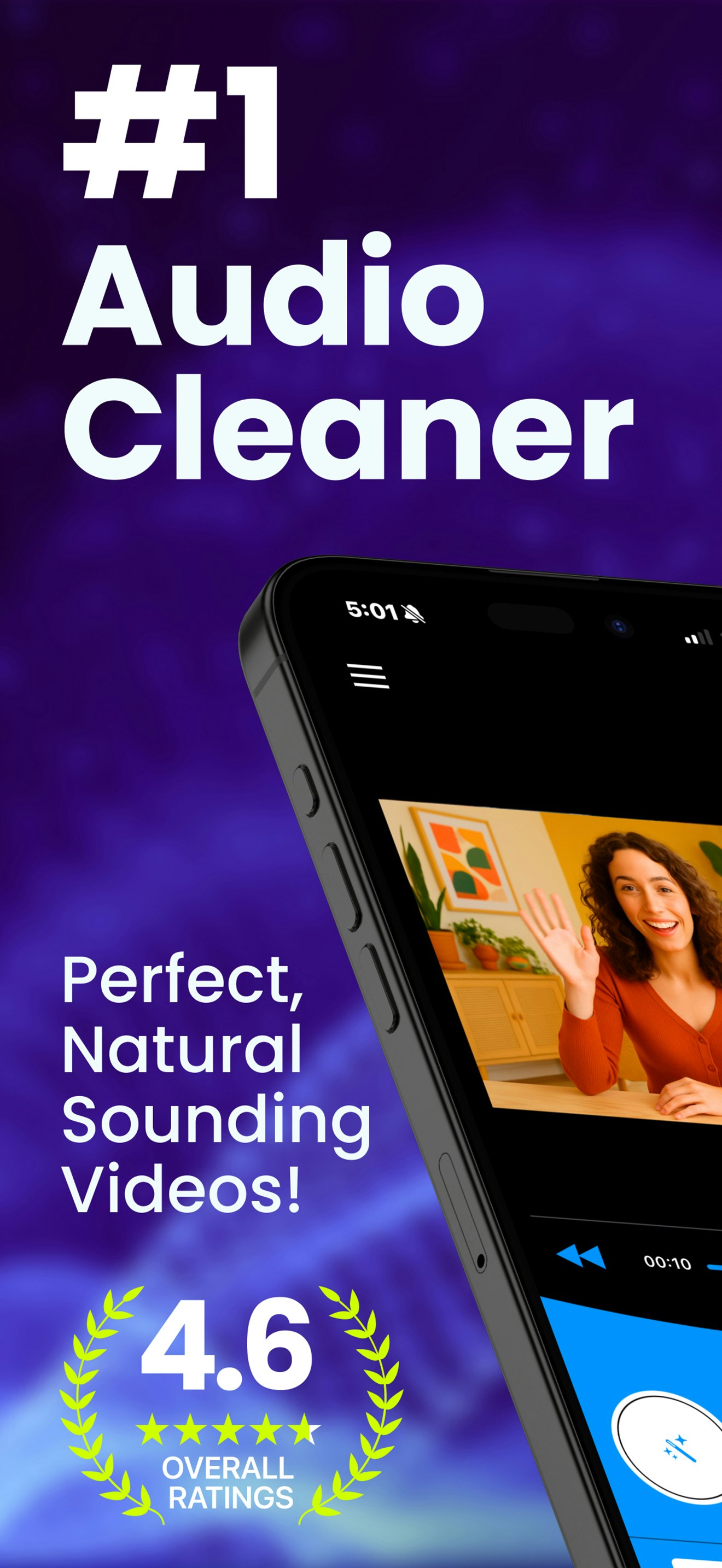 Audio Cleaner - Main product screenshot demonstrating key features and user interface