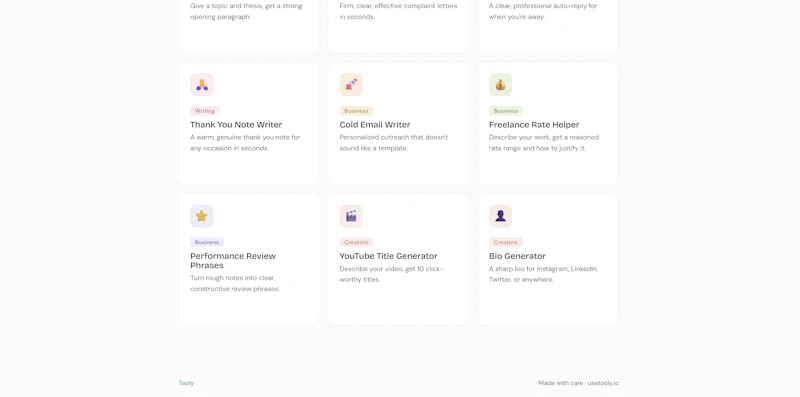 Tooly screenshot 1